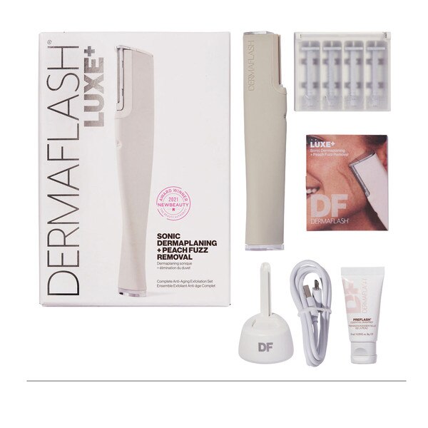 HYDRAFACIAL DERMAFLASH Luxe + Anti Aging Facial Exfoliating Device